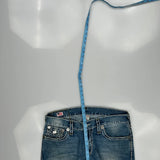 True Religion Contrast Stitch Jeans - 36W 27L Blue Cotton