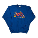 100 Years Of Magic Disney Graphic Long Sleeve T-Shirt - XL Blue Cotton