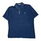 Burberry London Polo Shirt - Large Blue Cotton