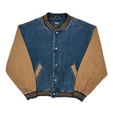 Buck Ranch Dunbrooke Graphic Varsity Jacket - XL Blue Denim