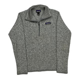 Patagonia Fleece 1/4 Zip - Small Gray Polyester