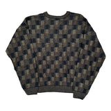 Unbranded Checked Sweater - 2XL Black Acrylic