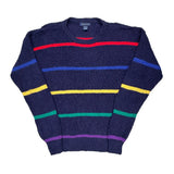 Gant Striped Sweater - Medium Navy Cotton