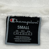 Champion Cropped T-Shirt - Small White Cotton