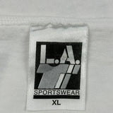 Single Stitch La Sportswear Graphic T-Shirt - XL White Cotton