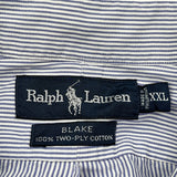 Blake Ralph Lauren Striped Shirt - 2XL Blue Cotton
