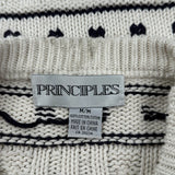 Unbranded Striped Sweater - Medium Cream Cotton