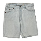 Levis Denim Shorts - 34W 10L Light Wash Cotton