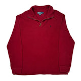 Polo By Ralph Lauren 1/4 Zip - XL Red Cotton