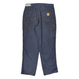 Carhartt Carpenter Trousers - 32W 30L Navy Cotton Blend
