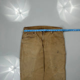 Dickies Carpenter Trousers - 34W 29L Beige Cotton