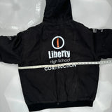 Liberty High School Construction Carhartt Jacket - 2XL Black Cotton