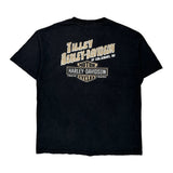 Skull Design Harley Davidson Graphic T-Shirt - XL Black Cotton