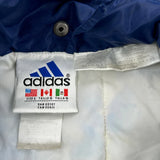 Vintage Adidas Windbreaker - Large Blue Polyester
