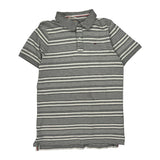 Hilfiger Denim Striped Polo Shirt - Large Gray Cotton
