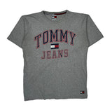 Tommy Jeans Spellout T-Shirt - Medium Grey Cotton