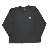 Carhartt Long Sleeve T-Shirt - 2XL Black Cotton