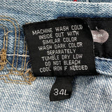 Taz Lot 29 Cartoon Jeans - 32W 34L Light Wash Cotton