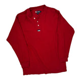 Chaps Ralph Lauren Long Sleeve T-Shirt - Large Red Cotton