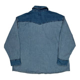 Levis Contrast Stitch Denim Shirt - 2XL Blue Cotton