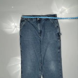 Carhartt Double Knee Carpenter Jeans - 36W 34L Blue Denim