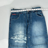Southpole Baggy Denim Shorts - 28W 17L Blue Cotton