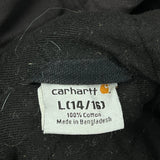 Age 14-16 Carhartt Jacket - Large Black Cotton