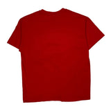 Columbus Hanes Single Stitch T-Shirt - XL Red Cotton