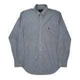 Ralph Lauren Striped Shirt - Large Blue Cotton