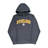 Pittsburgh Steelers Nfl Hoodie - Large Gray Cotton Blend