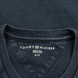 Tommy Hilfiger Striped T-Shirt - Small Navy Cotton
