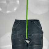 Carhartt Double Knee Carpenter Pants - 35W 26L Black Cotton