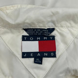 Vintage Tommy Jeans Windbreaker - XL White Nylon