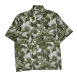 Southpole Short Sleeve Shirt - Large Green Polyester