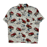 Pineapple Connection Graphic Hawaiian Shirt - Medium Multicoloured Viscose