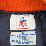 Vintage Chicago Bears Nfl Bomber Jacket - XL Black Faux Leather