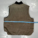 Made In USA Carhartt Gilet - 2XL Brown Cotton
