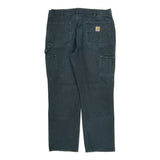 Carhartt Double Knee Carpenter Pants - 34W 30L Black Cotton