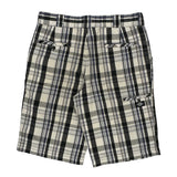 Dickies Checked Cargo Shorts - 30W 11L Black & White Cotton