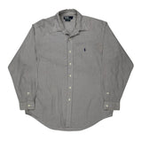 Polo By Ralph Lauren Checked Shirt - Large Gray Cotton