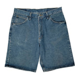 Wrangler Denim Shorts - 32W 10L Blue Cotton