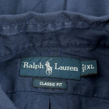 Ralph Lauren Short Sleeve Shirt - XL Blue Linen