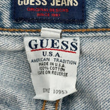Guess Denim Shorts - 32W UK 12 Light Wash Cotton
