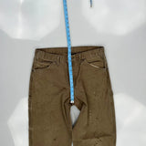 Dickies Carpenter Trousers - 32W 30L Brown Cotton