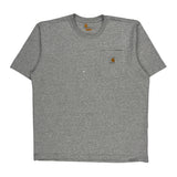 Carhartt T-Shirt - Large Grey Cotton