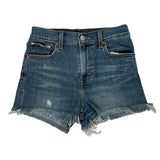 Levis Denim Shorts - 26W UK 6 Blue Denim