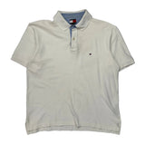 Tommy Hilfiger Polo Shirt - XL White Cotton