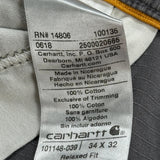 Carhartt Cargo Pants - 34W 32L Gray Cotton