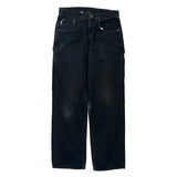 Carhartt Carpenter Trousers - 32W 34L Black Cotton