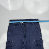 Carhartt Cargo Cargo Trousers - 36W 30L Blue Cotton